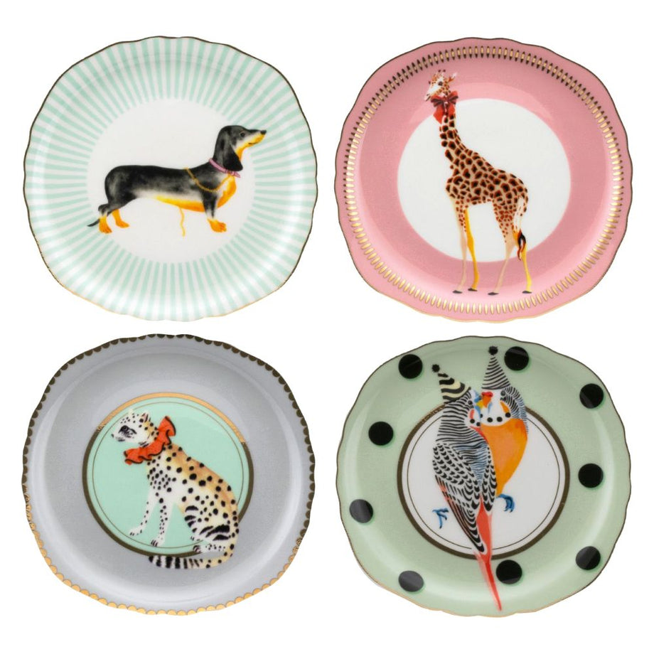 Yemek Tabakları 16Cm,Hayvanlar (4'lü Set)