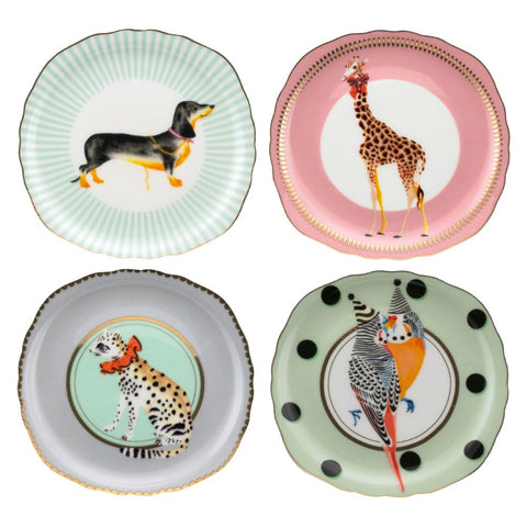 Yemek Tabakları 16Cm,Hayvanlar (4'lü Set)