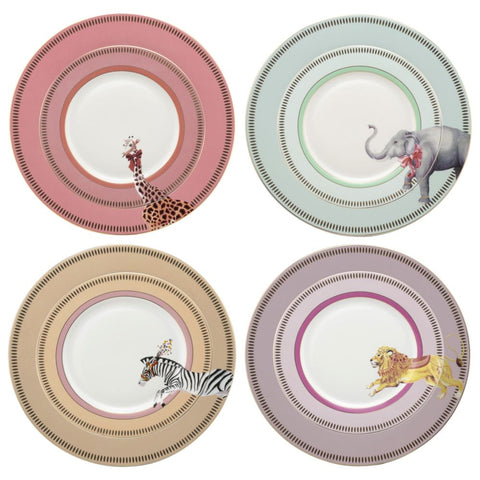 Yemek Tabakları 26,5 Cm - Hayvanlar (4'lü Set)