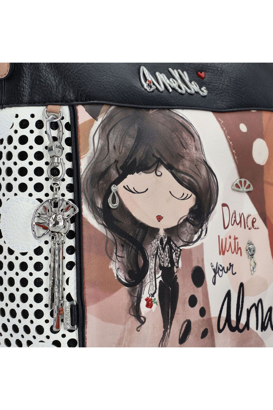 Alma Omuz Çantası 30,5 cm Şık, Hafif ve Anahtarlıklı Günlük Kullanım Çantası