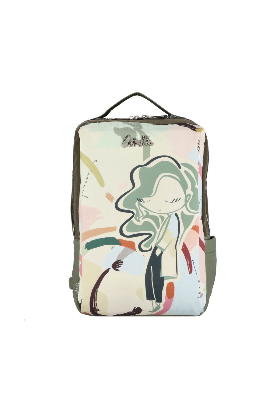Viaje Kadın Daypack Sırt Çantası 43 cm USB Girişli ve Laptop Bölmeli Renkli Tasarım