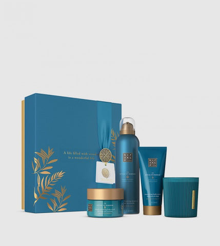 The Ritual of Hammam Hediye Seti M, Foaming Shower Gel, Vücut Kremi, Vücut Scrub'ı ve Parfümlü Mum