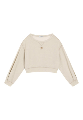 Çocuk DG Logo Yuvarlak Yaka Sweatshirt - Kırmızı