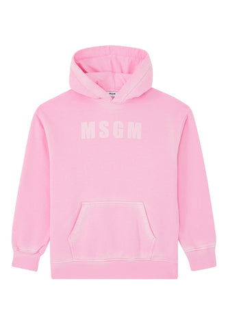 Çocuk Logolu Kapüşonlu Sweatshirt - Pembe