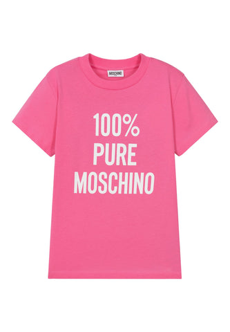 Çocuk Pamuklu Slogan Tişört - Pembe