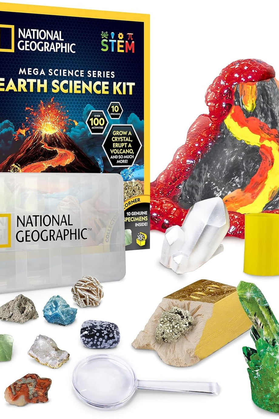 National Geographic Yer Bilimi Seti Çocuklar için 15+ Deney ve Kristal Yetiştirme Kiti