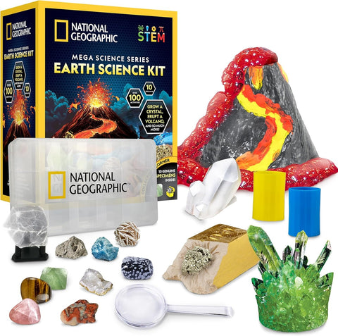 National Geographic Yer Bilimi Seti Çocuklar için 15+ Deney ve Kristal Yetiştirme Kiti