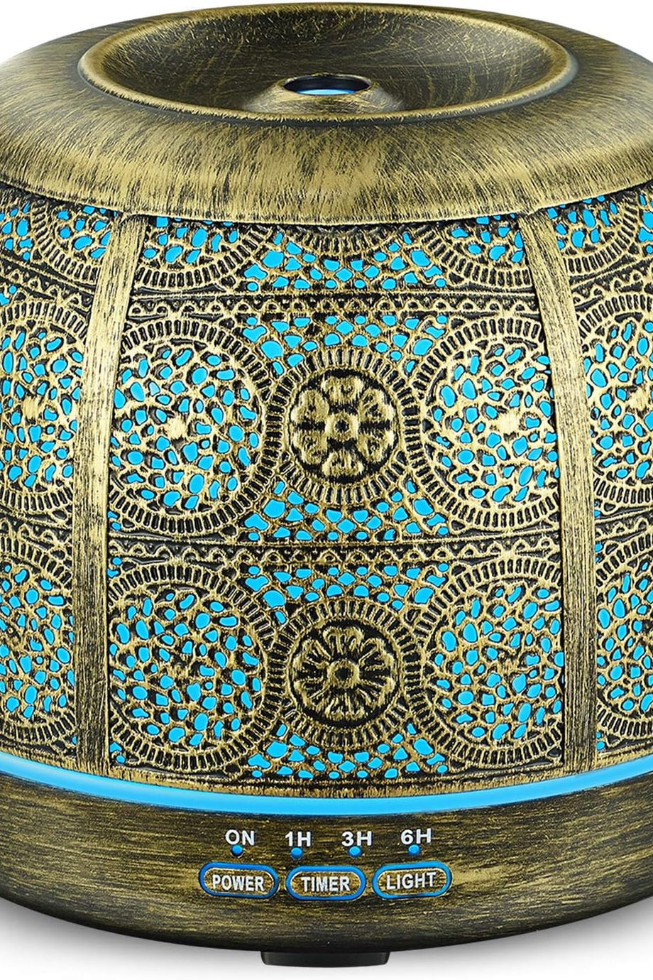 500ml Metal Aroma Difüzörü, Sessiz, Otomatik Kapanma, 7 Renk Işık, Uçucu Yağlar İçin