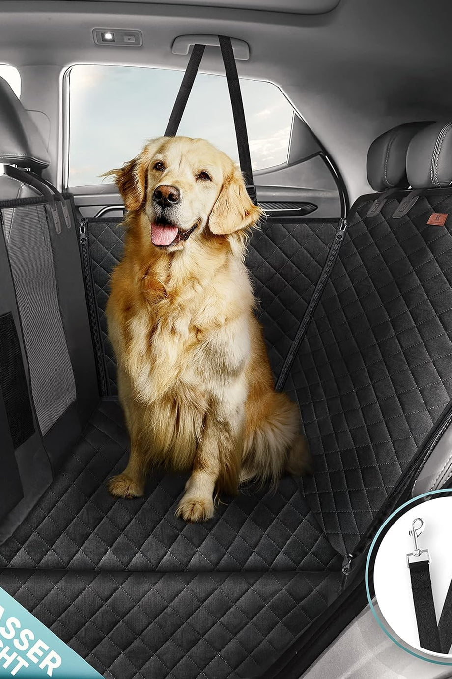 Köpek Araba Koltuğu Örtüsü, Su Geçirmez, Çizilmez, Evrensel Uyum