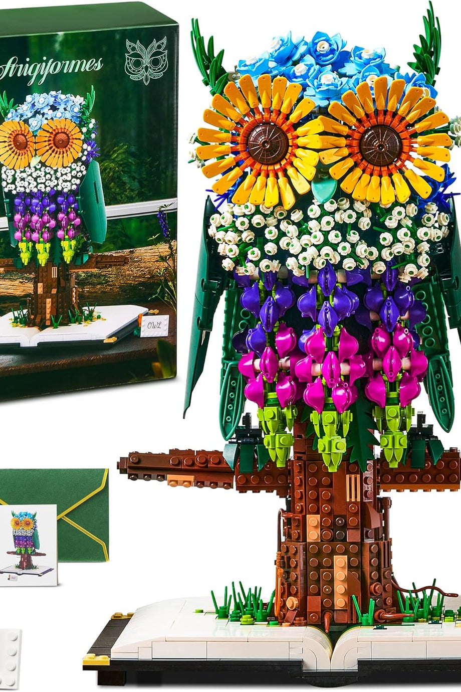 Çiçekli Baykuş Yapı Oyuncakları, Botanik Koleksiyonu, 1989 Parça, 12 Yaş ve Üzeri