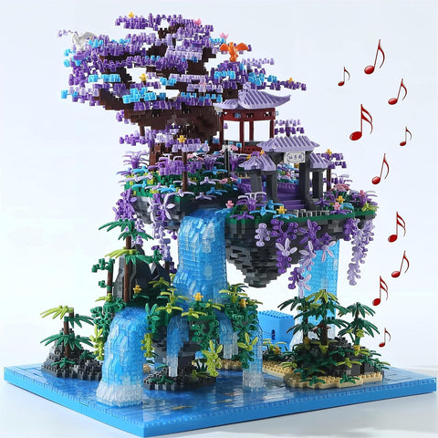 Sakura Ağaç Evi Yapı Blokları, 4574 Parça, Orijinal Müzik, Hediye Kutulu