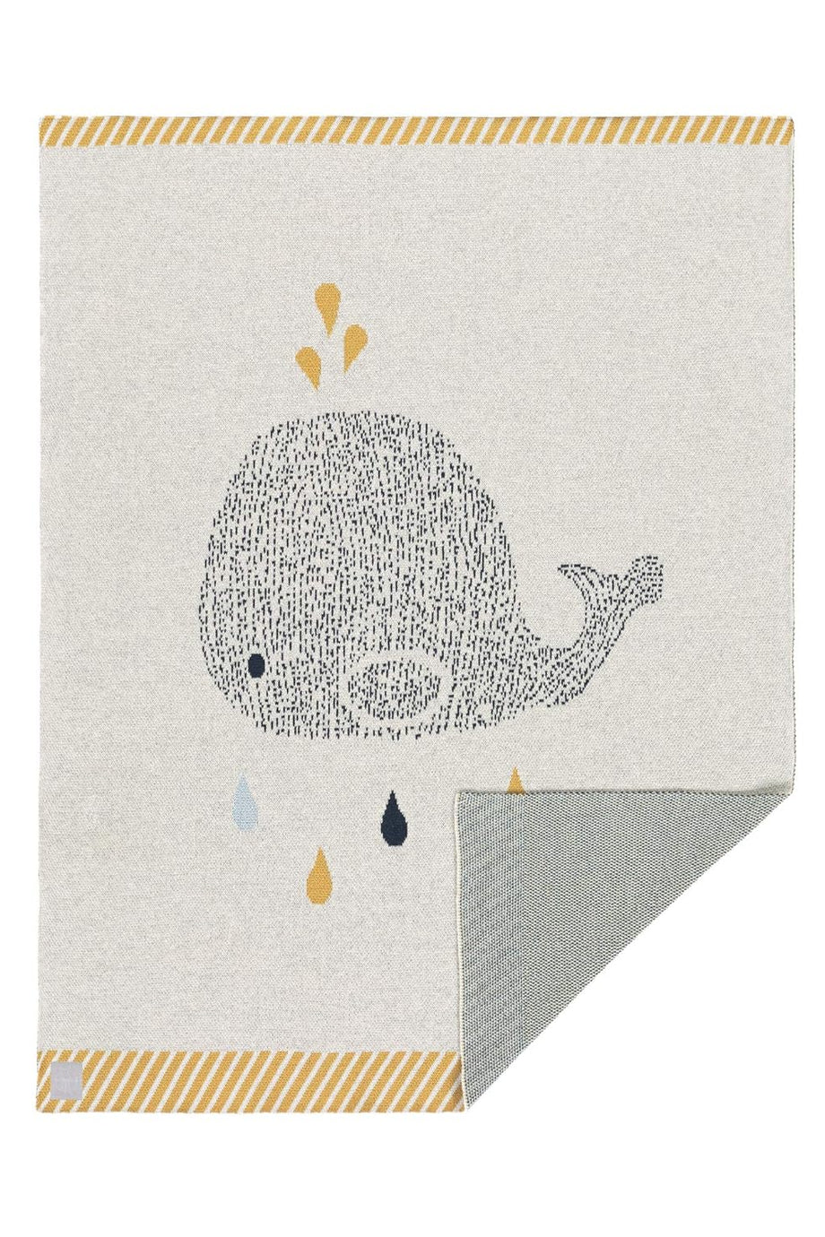 Little Water Whale Örgü Bebek Battaniyesi