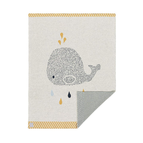 Little Water Whale Örgü Bebek Battaniyesi