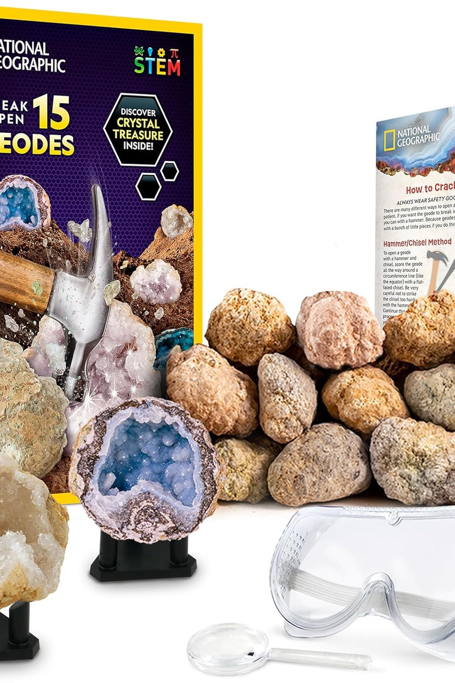 National Geographic 15 Doğal Jeot Seti Kır Aç Keşfet Gözlük Stand Bilgilendirici Kitapçık