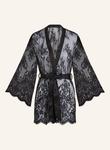 Kimono ISABELLE, Şeffaf, Kurdeleli, Geniş Kollu, Özel Koleksiyon