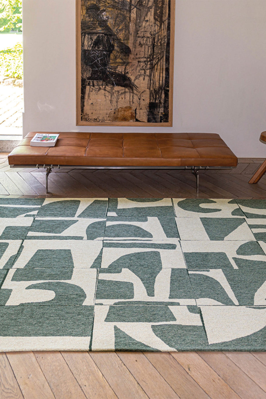 Papercut Halı, Bauhaus İlhamlı Modern Tasarım, Kaymaz Yüzey, 80 x 150 cm