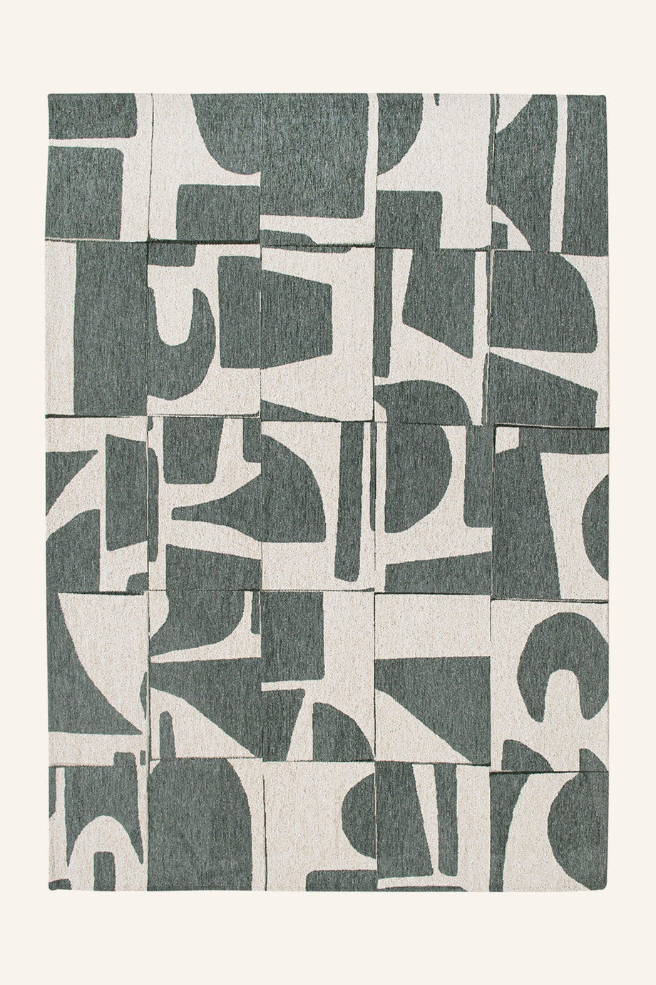 Papercut Halı, Bauhaus İlhamlı Modern Tasarım, Kaymaz Yüzey, 80 x 150 cm