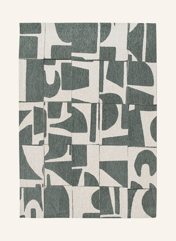Papercut Halı, Bauhaus İlhamlı Modern Tasarım, Kaymaz Yüzey, 80 x 150 cm