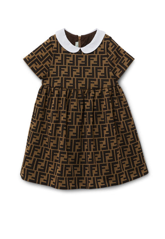 Fendi Logolu Kloş Elbise