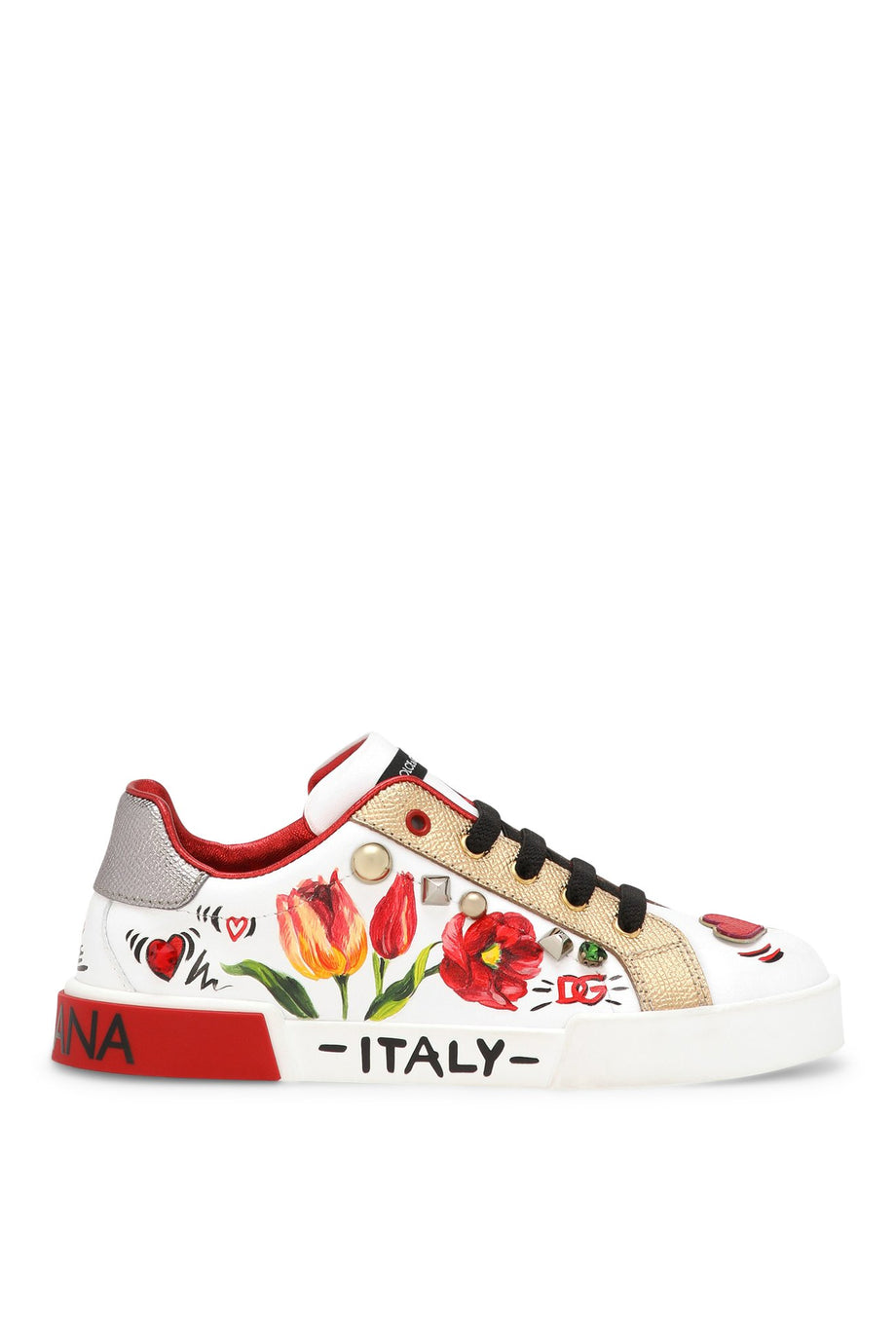 Çocuk Lale Desenli Portofino Sneaker - Renkli