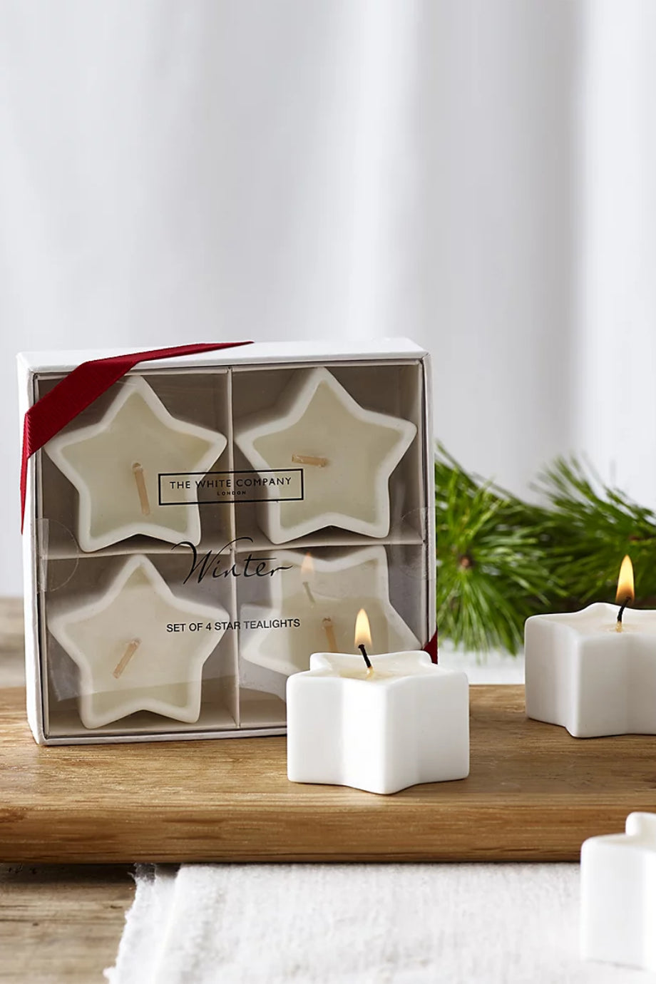 Tealight Kış Kokulu Yıldız Mum Seti 4'lü
