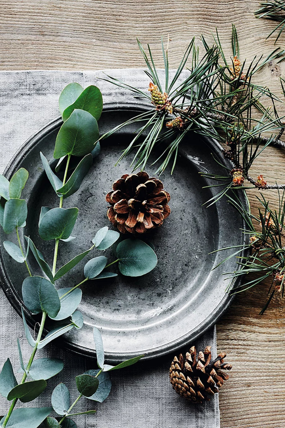 Fir Tree Orta Boy Kokulu Sütun Mum 590 g