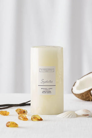 Seychelles Orta Boy Kokulu Sütun Mum 590 g