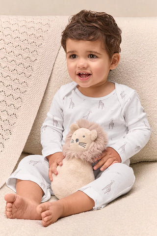 Organik Pamuklu Zürafa Desenli Bebek Uyku Tulumu