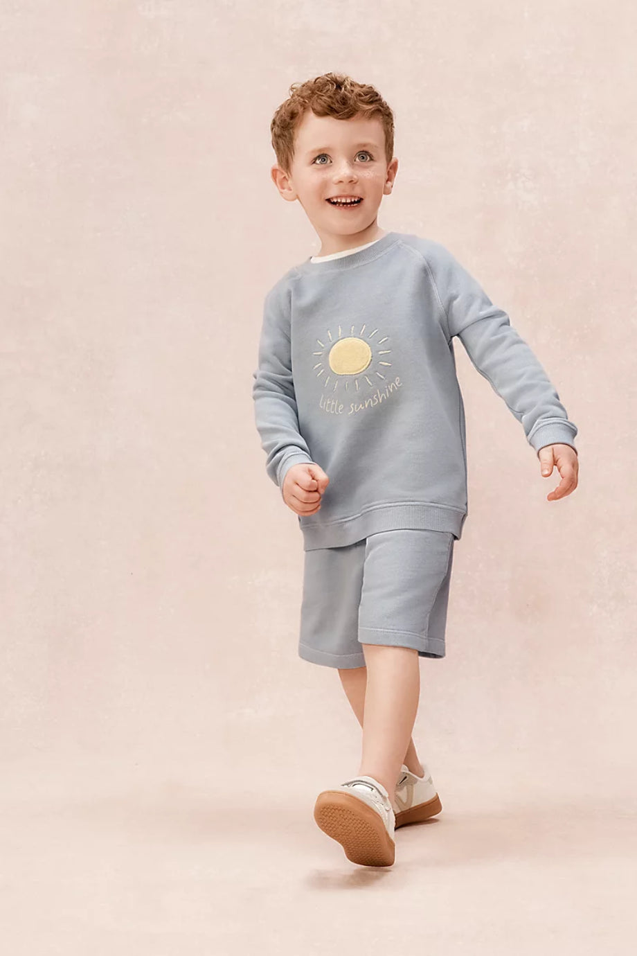 Organik Pamuklu Güneş Nakışlı Bebek Sweatshirt