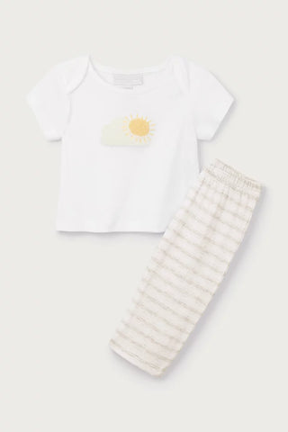 Organik Pamuklu Little Sunshine Nakışlı Çocuk Pijama Takımı