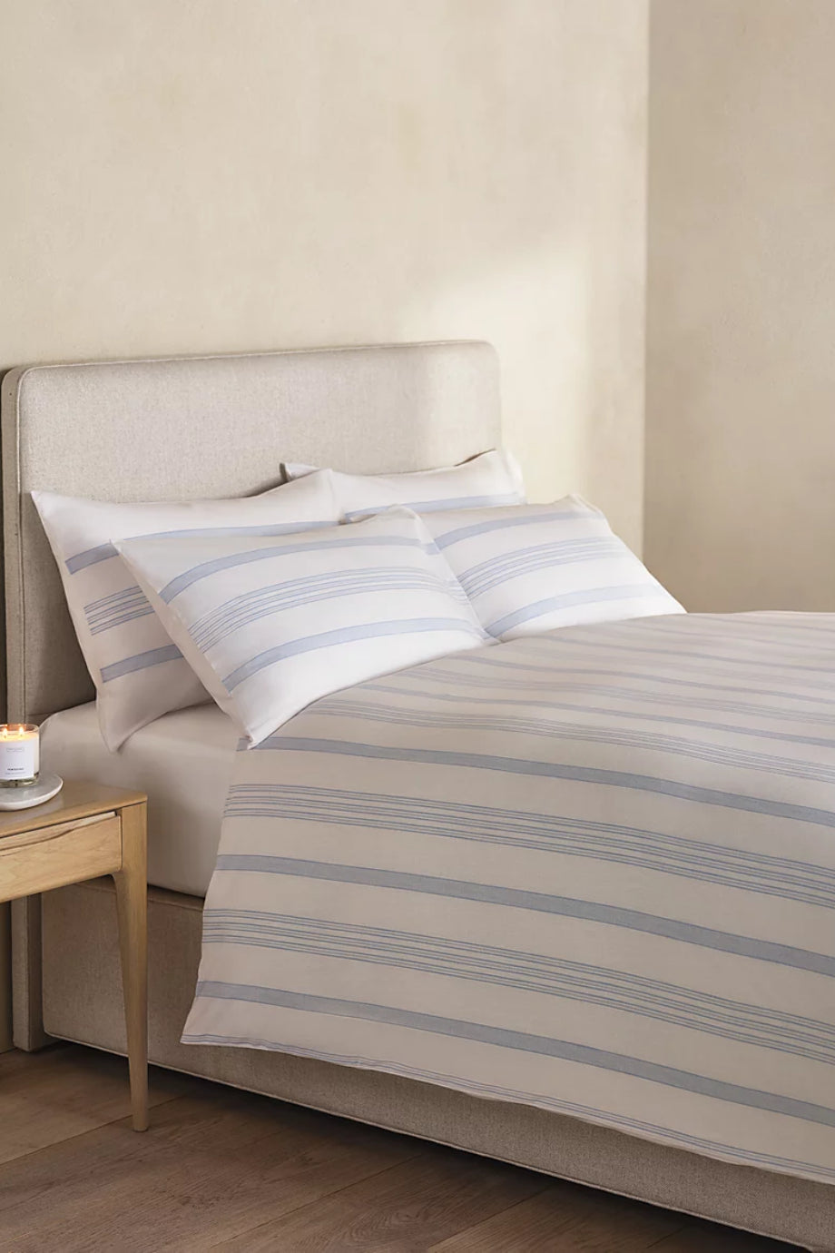 Whitby Stripe Pamuklu Tekli Klasik Yastık Kılıfı