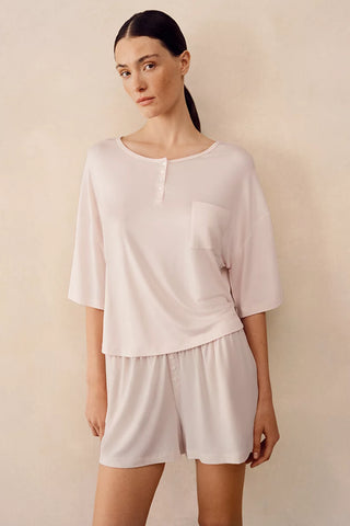 Serinletici Henley Kadın Kısa Pijama Takımı