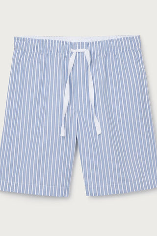Organik Pamuk Çizgili Poplin Erkek Pijama Şortu