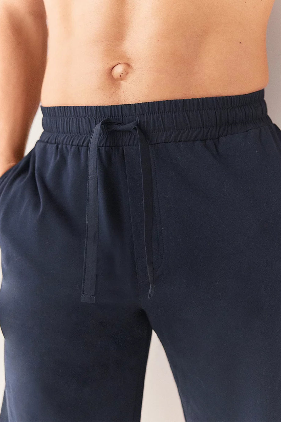 Bağcıklı %100 Pamuk Erkek Pijama Şortu