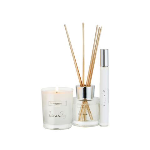 Lime & Bay Mini Ev Koku Seti, Lüks Oda Parfümü, Mum ve Difüzör
