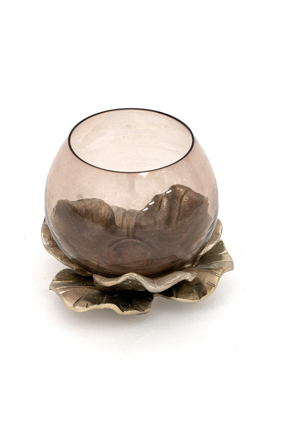 Aurum Yaprak Şekilli Mumluk 15 cm, Çok Renkli, Klasik Tasarım