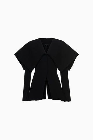 Kadın Siyah Yün Dar Kesim Ceket