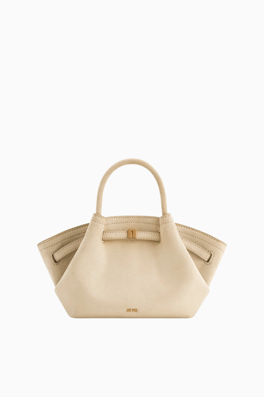 Hana Mini Suni Süet Tote Kırık Beyaz Çanta