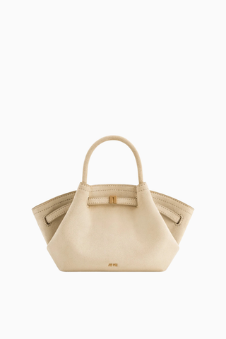 Hana Mini Suni Süet Tote Kırık Beyaz Çanta