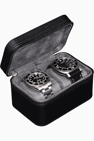 2 Saatlik Seyahat Kutusu, PU Deri Kılıf, 55 mm Uyumlu Koruma