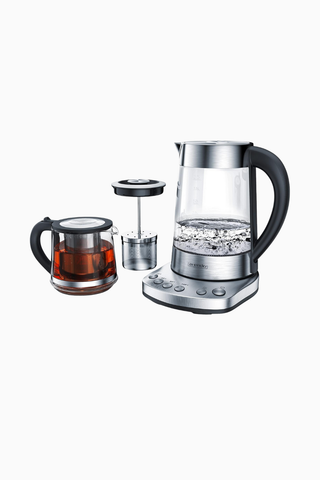 Sıcaklık Ayarlı Cam Su Isıtıcısı ve Çaydanlık Aparatı - 1,7 Litre,2400W,Paslanmaz Çelik