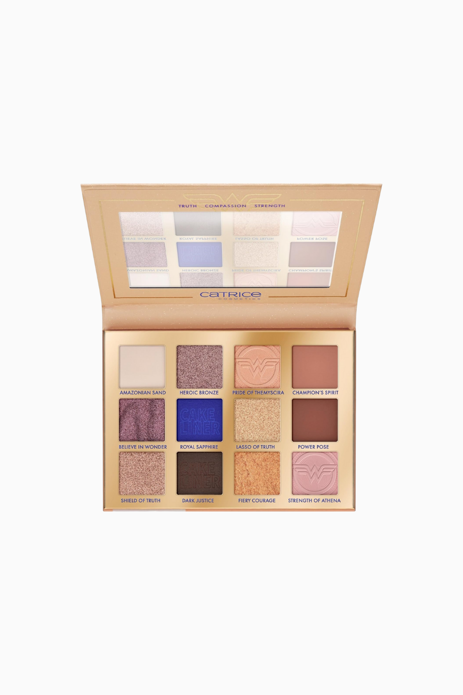 Wonder Woman Göz Farı Paleti,12 Renk, Yoğun Pigmentli ve Vegan 15.5g