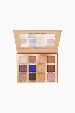 Wonder Woman Göz Farı Paleti,12 Renk, Yoğun Pigmentli ve Vegan 15.5g