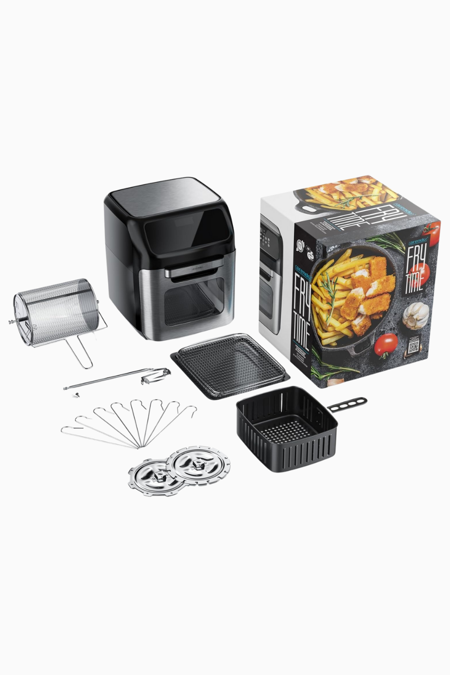 4'ü 1 Arada 12L Airfryer, Sıcak Hava Fritözü, Döner Izgara, Kurutucu ve Fırın