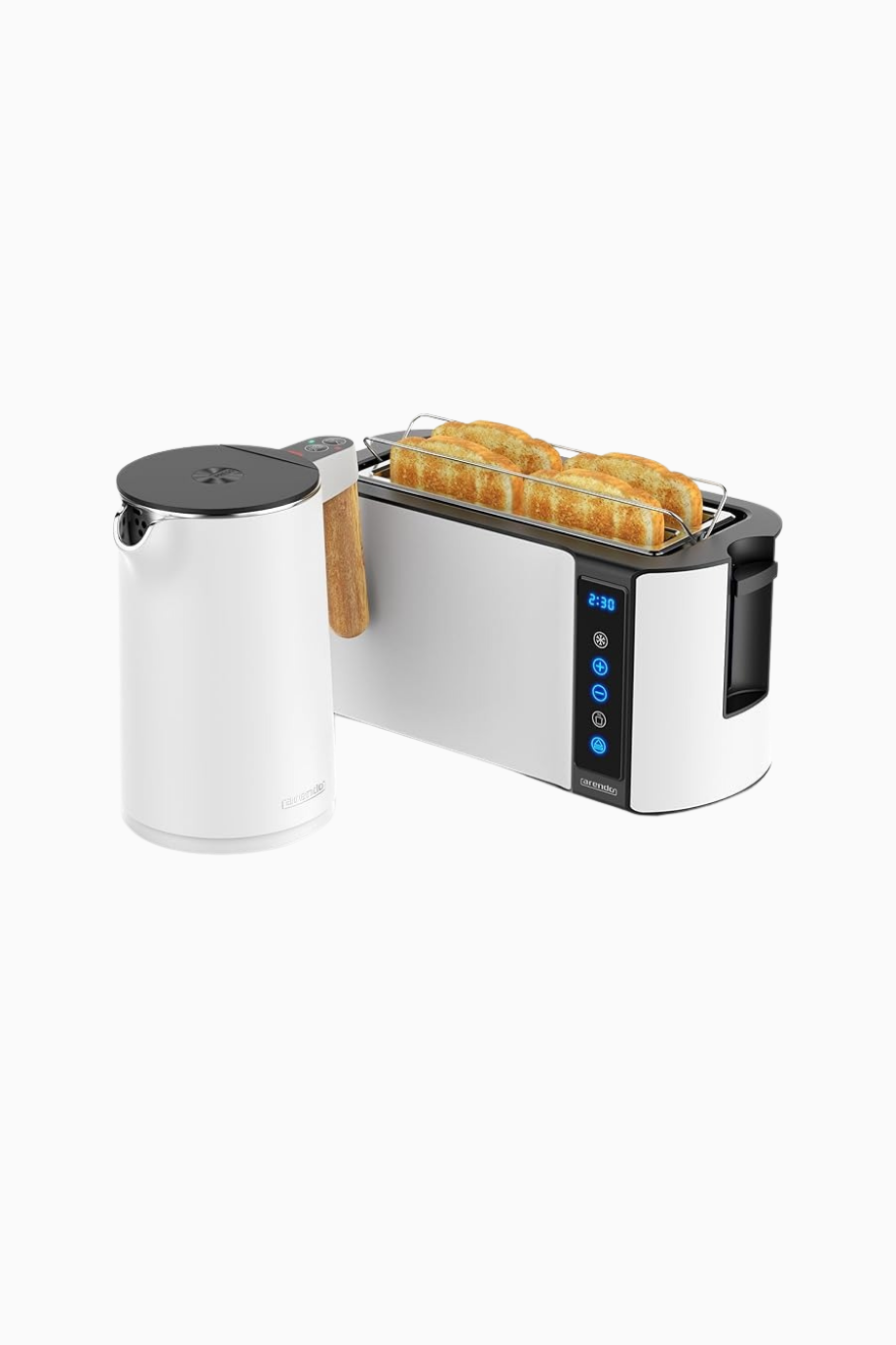 Su Isıtıcısı ve 4 Dilimli Tost Makinesi Seti, Paslanmaz Çelik, 45-100°C Ayarlı