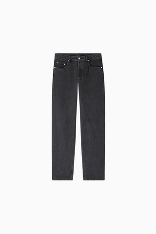 Siyah Taşlanmış Ekstra Geniş Unisex Premium Denim Pantolon