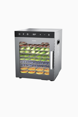 10 Katlı Paslanmaz Çelik Dehidratör, 800W Gıda Kurutucu, Meyve, Et, Sebze Kurutma, 8400 cm² Alan