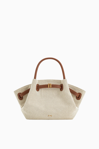 Hana Mini Tote Kahverengi Kanvas Çanta