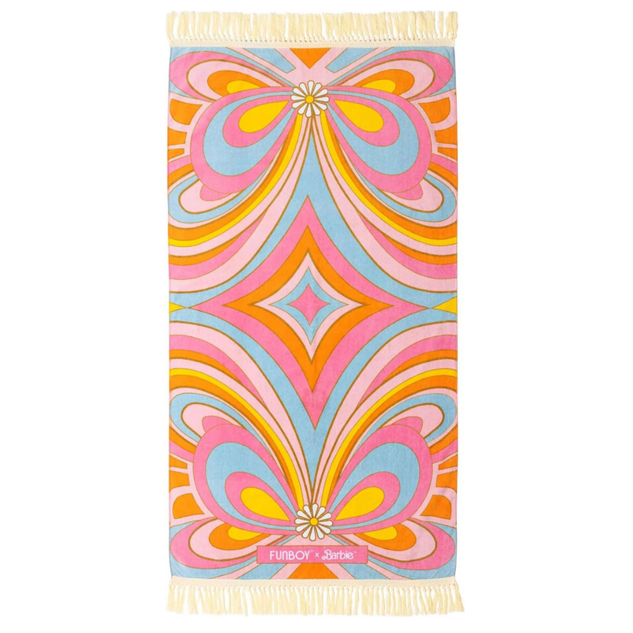 Malibu Barbie Büyük Plaj Havlusu, Sınırlı Sayı, Retro Tarz, %100 Pamuk