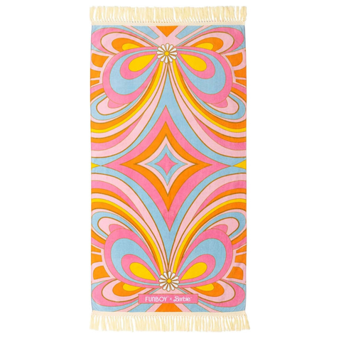 Malibu Barbie Büyük Plaj Havlusu, Sınırlı Sayı, Retro Tarz, %100 Pamuk